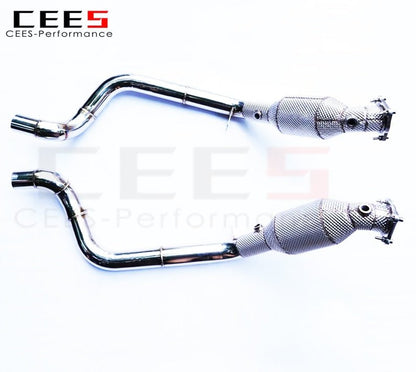 CEES Downpipe for PORSCHE PANAMERA (970) 3.6 4.8 2009-2016 Performance Catless Downpipe Exhaust Without Catalyst Cat-less