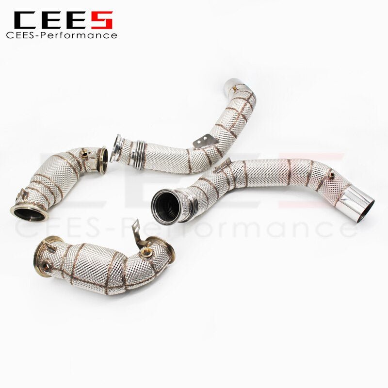 CEES  Exhaust System for BMW X5/X5M 4.4TT V8 2019-2023 Tuning Without Catalyst Performance Catalytic Converters Downpipe