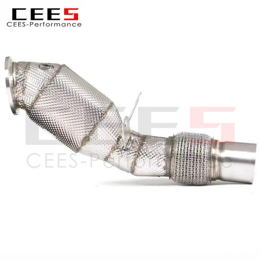 CEES Exhaust System For BMW X2 B48 Downpipe Headers With Catalyst Test Pipe Converter High Flow Catted  Without Catalyst