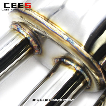 CEES Exhaust for BMW M3 E46 2004-2006 Stainless Steel Valve Muffler Catback Exhaust Exhaust System Refit Terminale Scarico Auto