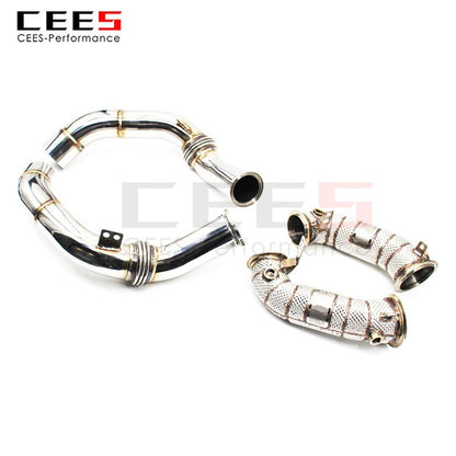 CEES Exhaust System For BMW M5 F90 4.4T Headers Without Catalyst No cat Downpipe Manifold Stainless Steel Car Accessories