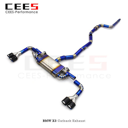 CEES Performance Exhaust Pipe Muffler for BMW X3 2.0T 2011-2017 Tuning Racing Car Titanium Alloy Catback Exhaust System