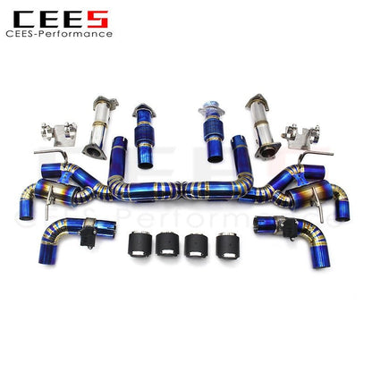 CEES Catback Exhaust for Chevrolet Corvette C8 2019-2023 Performance Titanium Downpipe Exhaust Pipe Tuning Valve Muffler Car Exhaust System