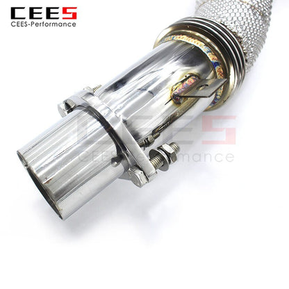 CEES Exhaust System For BMW M3 M4 F80 F82 3.0T Headers Without Catalyst No cat Downpipe Manifold Stainless Steel Car Accessories