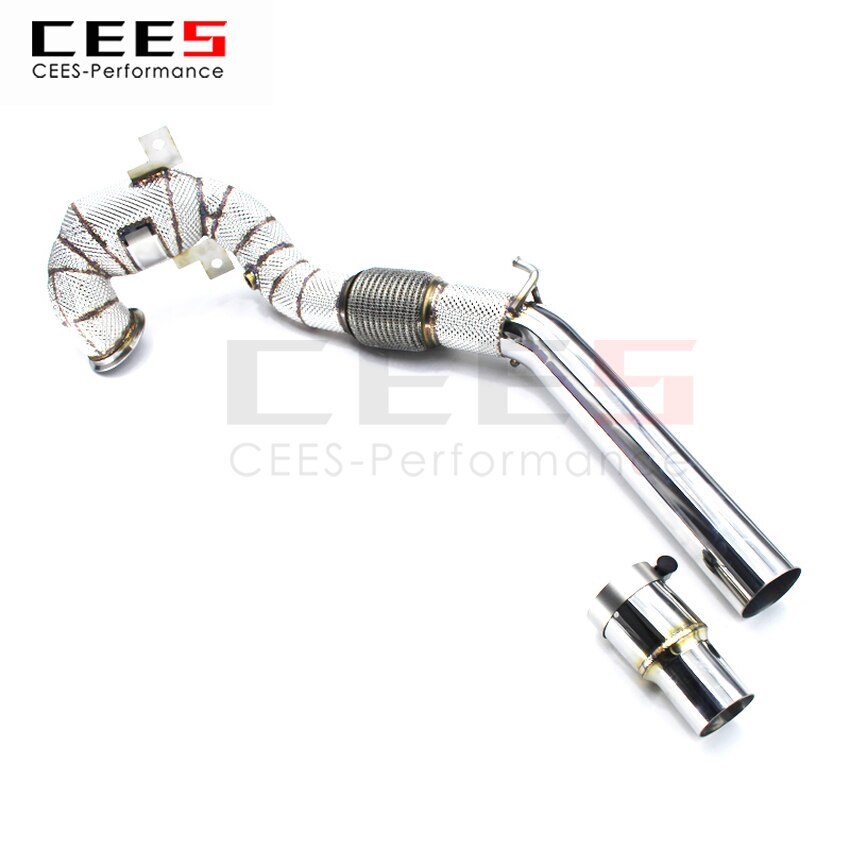 CEES Exhaust System For Volkswagen VW golf 7 GTI Headers With Catalyst Test Pipe Converter High Flow Catted Exhaust Downpipe