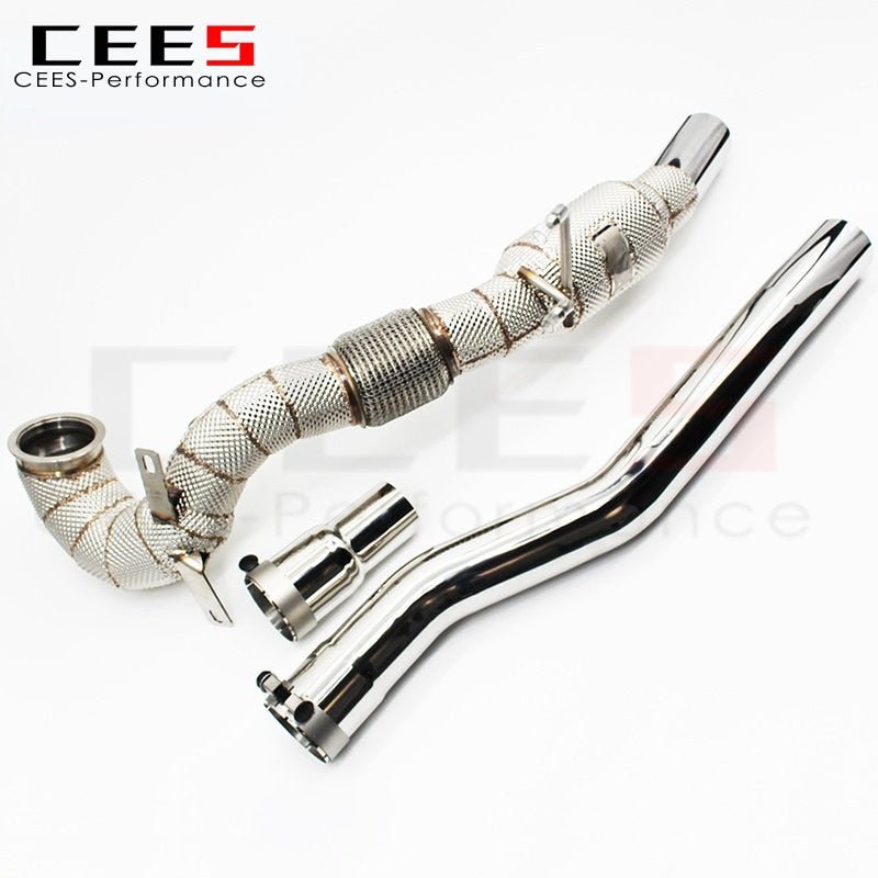 CEES Exhaust Downpipe for AUDi S3 8VS 2.0T 2015-2023 Stainless Steel High Performance Without Catalyst Catalytic Converters Car