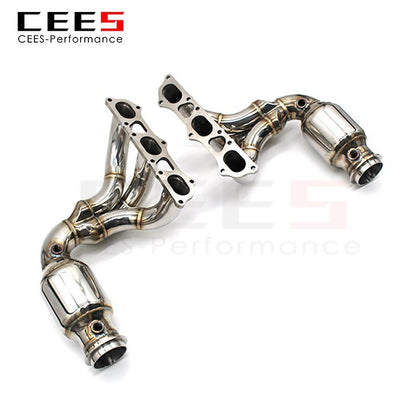 CEES Exhaust Manifold for Porsche 911 991.1 GT3 3.8T 2014-2016 Performance Tuning SS304 Exhaust Pipe High Flow Catted Downpipe