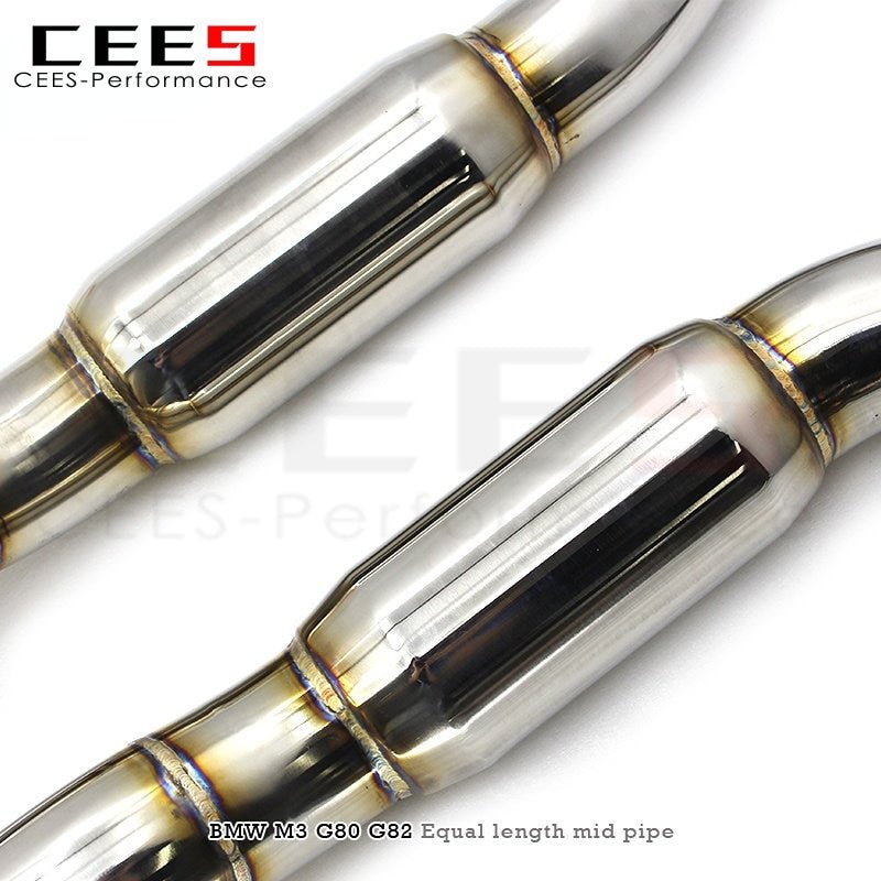 CEES Equal length mid pipe For BMW M3 G80/G82 3.0T 2020-2025 Equal length mid pipe Exhaust Pipe Stainless Steel Muffler Parts