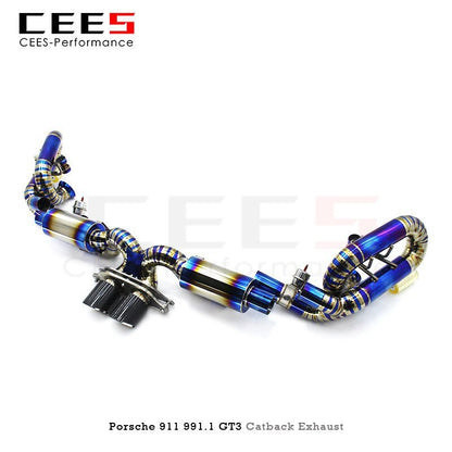 CEES Catback Exhaust for Porsche 911 991.1 GT3 3.8T 2010-2016 Titanium Escape Racing Car Exhaust System Exhaust Pipe Muffler