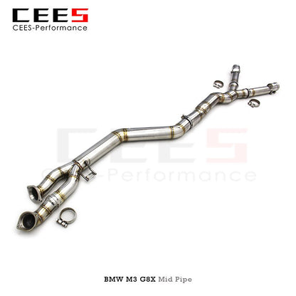 CEES Mid Pipe for BMW M3 G80/G8X 3.0T 2020-2025 Stainless Steel Tuning Automotive Performance Accessories Exhaust Pipe