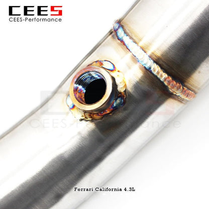 CEES Downpipe X pipe For Ferrari California 4.3L 2009-2014 Catless downpipe Catalytic converter Exhaust Pipe