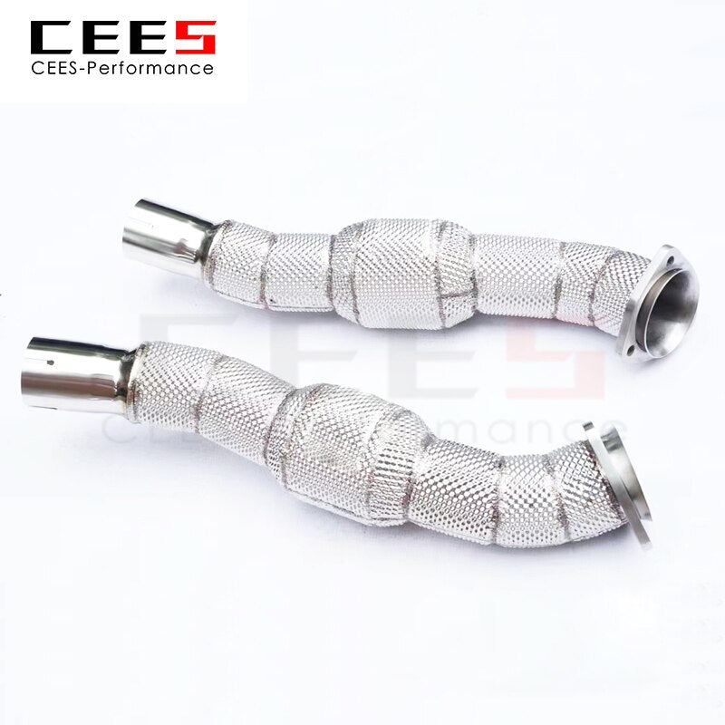 CEES  Downpipe For Ferrari F430 4.3 2010-2015  Exhaust Pipe High flow catted downpipe With catalyst