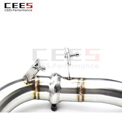 CEES Exhaust System For Mercedes Benz GLC63 AMG Headers Without Catalyst No cat Downpipe Manifold Stainless Steel Car Accessorie