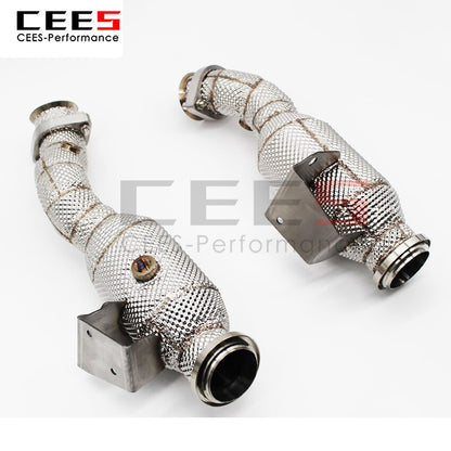 Exhaust System For Benz GLC43 C43 AMG 3.0T Headers With/Without Catalyst Test Pipe Converter High Flow Catted Exhaust Downpipe