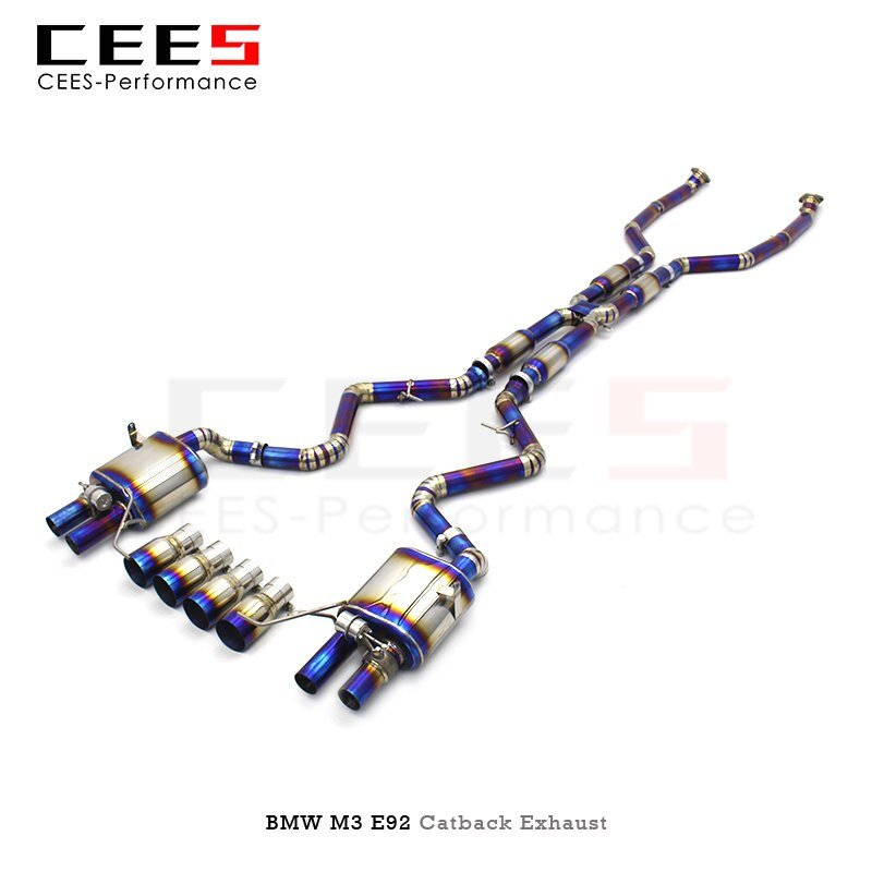 CEES Exhaust system For BMW M3 E90/E92/E93 4.0L 2007-2013 Front Mid-tail Titanium Exhaust valve control valve exhaust muffler
