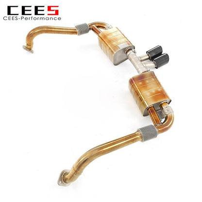 CEES Catback Exhaust for PORSCHE 718 Boxste 2.5 GTS 2017- Titanium Alloy Performance Valve Muffler Exhaust System