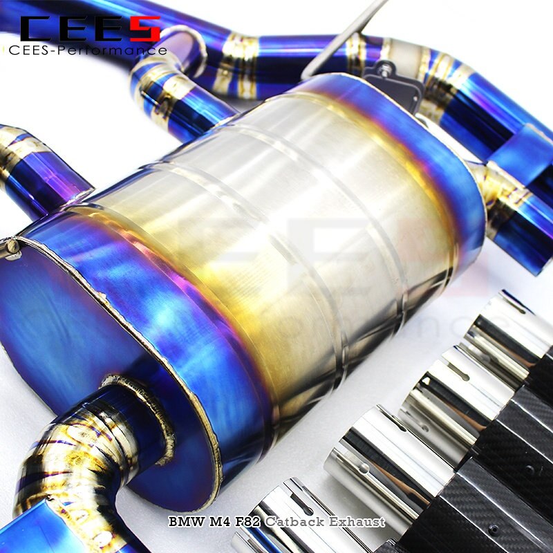 CEES Valve Catback Exhaust Pipes for BMW M3/M4 F80/F82/F8X S55 3.0T 2014-2018 Tuning Front Mid-tail Titanium Exhaust System