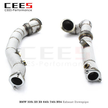 CEES Downpipe for BMW 335i F30 3.0T N54 2013-2015 Car Tuning Without Catalyst Catalytic Converters Catless Downpipe Exhaust Pipe