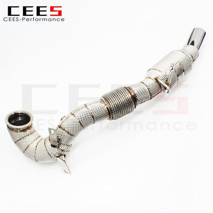 CEES Exhaust Downpipe for AUDi S3 8VS 2.0T 2015-2023 Stainless Steel High Performance Without Catalyst Catalytic Converters Car