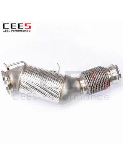 CEES Exhaust System For BMW 420 425 430 G22 G23 Downpipe Headers With Catalyst Catalytic Converter High Flow Catted