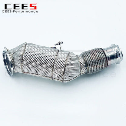 CEES Exhaust Downpipe for BMW Z4 G29 2.0T B48 2019-2021 with Catalyst Performance Catalytic Converters with Thermal Insulation