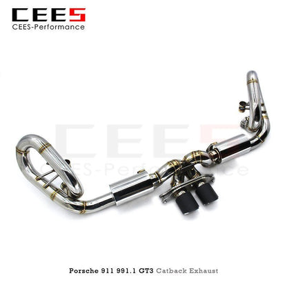 CEES Catback Exhaust for Porsche 911 991.1 GT3 3.8T 2010-2016 Escape 304 Stainless Steel Exhaust Muffler Pipe Car Exhaust System