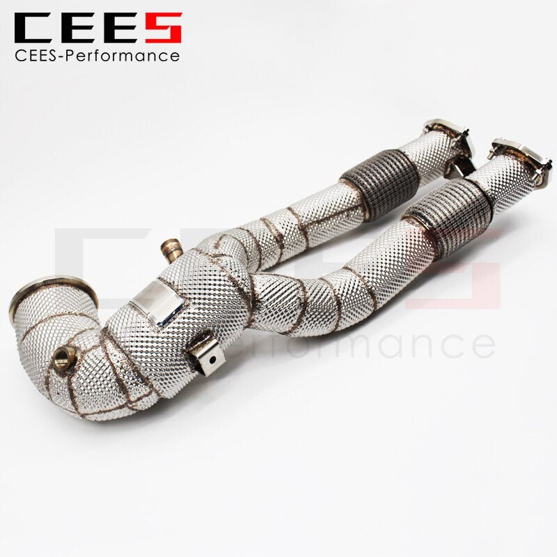 CEES Exhaust System For Audi 2.5T TTRS Upgrade High Flow Catted Downpipe Refit Sport Catalytic Converters Pipe Headers