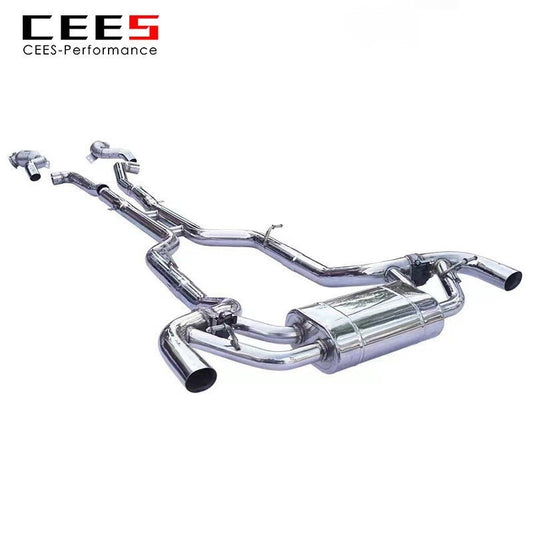 CEES Catback Valve Exhaust Decat Downpipe for Mercedes-Benz GT AMG C190 4.0T 2016-2022 StainlessSteel Valvetronic Muffler System