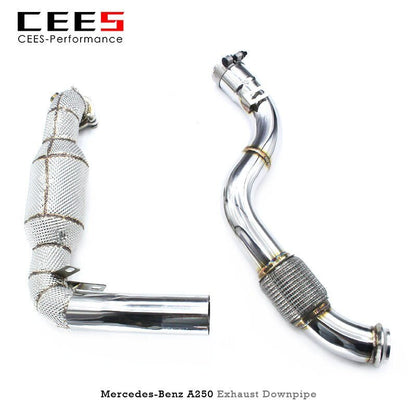 CEES Exhaust Downpipe For Mercedes-Benz A250 2.0T 2014 Stainless Steel Exhaust Pipe High Performance Downpipe with catalyst