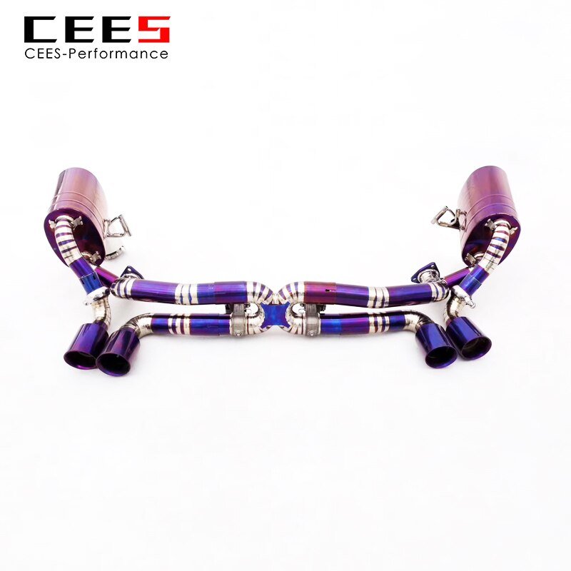 CEES Catback Exhaust for PORSCHE 911 (997.1/997.2) 3.8 2004-2012 Performance Titanium Alloy Valve Muffler Exhaust System