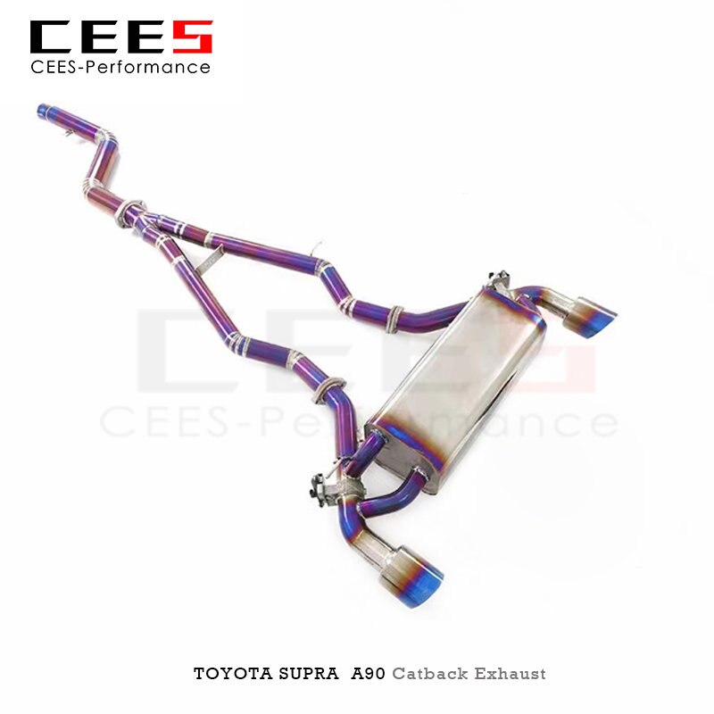 CEES Tuning Catback Exhaust for Toyota Supra A90 3.0T 2020-2023 Titanium Alloy Escape Exhaust Pipe Muffler Car Exhaust System