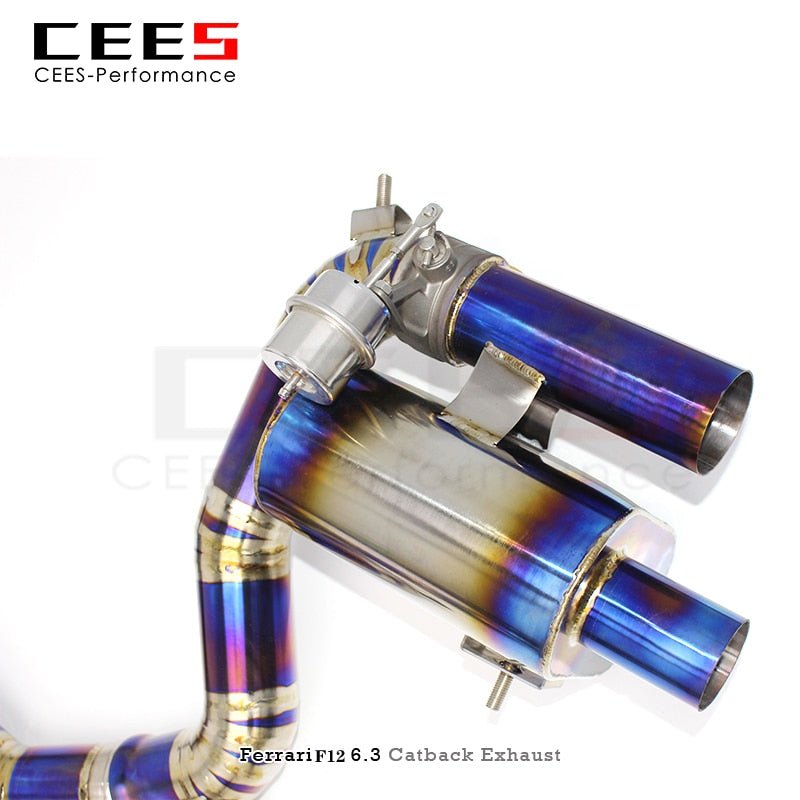 CEES Catback Exhaust X Pipe for Ferrari F12 Berlinetta 6.3 2012-2016 Performance Titanium Exhaust Valve Control Exhaust System