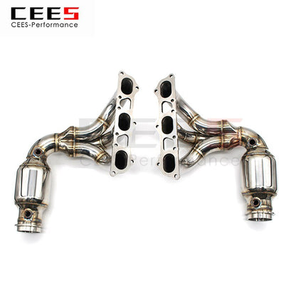 CEES Exhaust System For Porsche 991.1 GT3 Headers Stainless Steel Test Pipe No cat Downpipe Stainless Steel Car Parts