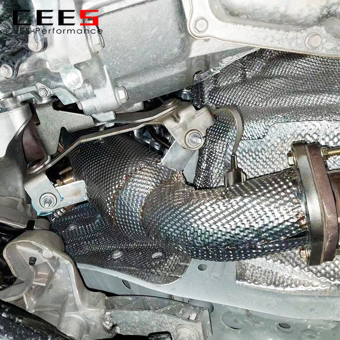 cees Exhaust Downpipe For Cadillac CT4 2.0T 2019-2023 Stainless Steel High flow catted downpipe with catalyst Car Exhaust System