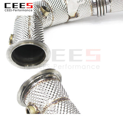 CEES Exhaust System For BMW X6 E71 4.4T Headers With/Without Catalyst Test Pipe Converter High Flow Catted Exhaust Downpipe