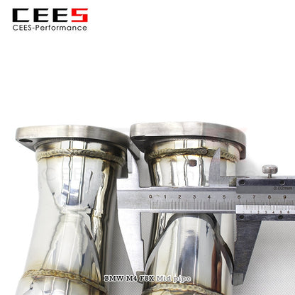 CEES Mid Pipe for BMW M4 F8X 3.0T 2015-2019 Stainless Steel Performance Exhaust Pipe Muffler Car Exhaust System