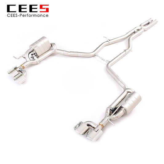 CEES Catback For Mercedes-Benz E300 3.0/3.5 2009-2014  High Performance Valve Muffler Exhaust System Terminale Scarico Auto