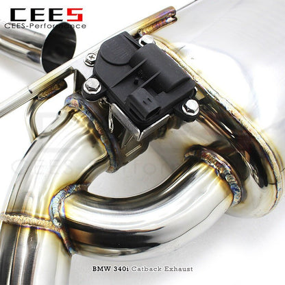 CEES Catback Exhaust for BMW 340/340i 2.0T 2016-2023 Stainless Steel Exhaust Valve Tuning Performance Control Exhaust System