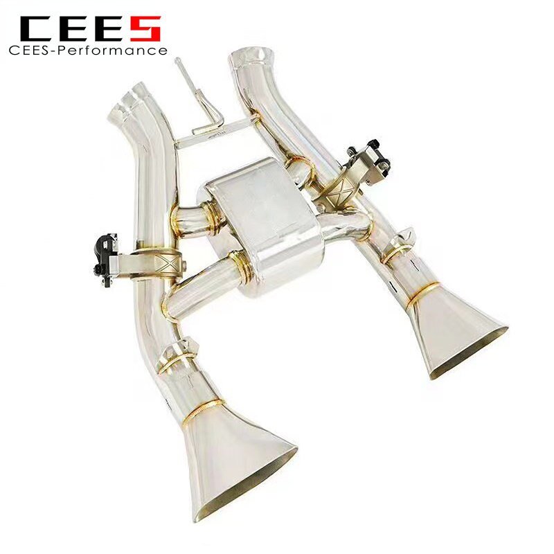 CEES Catback Exhaust for Mclaren MP4-12C 3.8T 2012-2014 Stainless Steel Exhaust Pipe Performance Valve Muffler Exhaust System