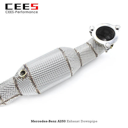 CEES Exhaust Downpipe For Mercedes-Benz A250 2.0T 2014 Stainless Steel Exhaust Pipe High Performance Downpipe with catalyst