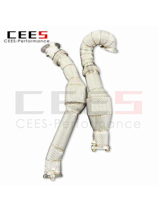 CEES Exhaust System For BMW X6 335 Headers With Catalyst Test Pipe Converter High Flow Catted Downpipe Car Accessories Escapamen