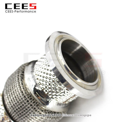 CEES Downpipe For Lamborghini Aventador LP700-4 6.5 2011-2016 Automobile Exhaust System Exhaust Pipe  Exhaust Downpipe