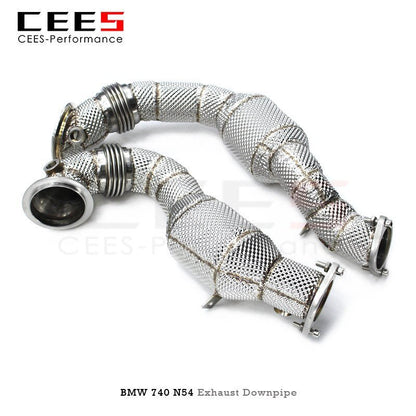 CEES Downpipe for BMW TH7 730/740 N54 F02 3.0T 2009-2015  High Flow Catted Downpipe Catalytic Converters Heat Insulation Tuning