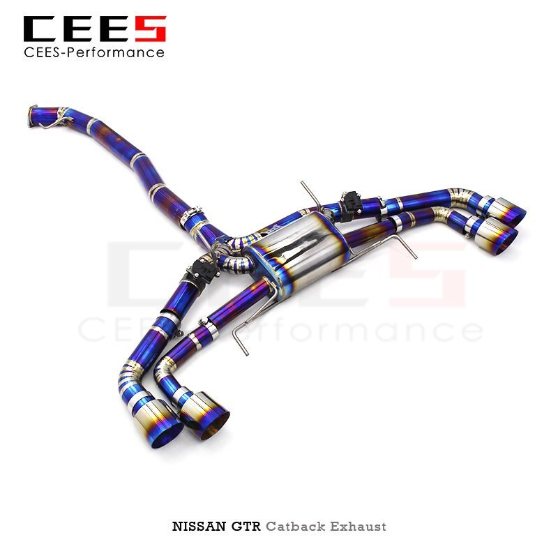 CEES Exhaust for NISSAN GTR/GT-R R34/R35 3.8TT 2008-2022 Tuning Performance Titanium Alloy Exhaust System Muffler Exhaust Pipe