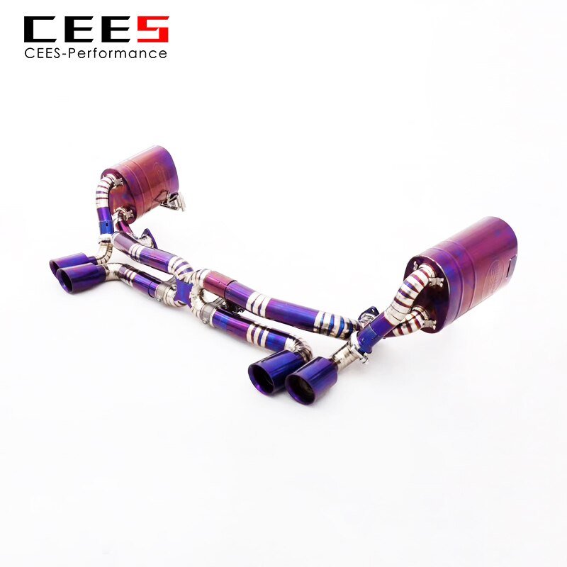 CEES Catback Exhaust for PORSCHE 911 (997.1/997.2) 3.8 2004-2012 Performance Titanium Alloy Valve Muffler Exhaust System