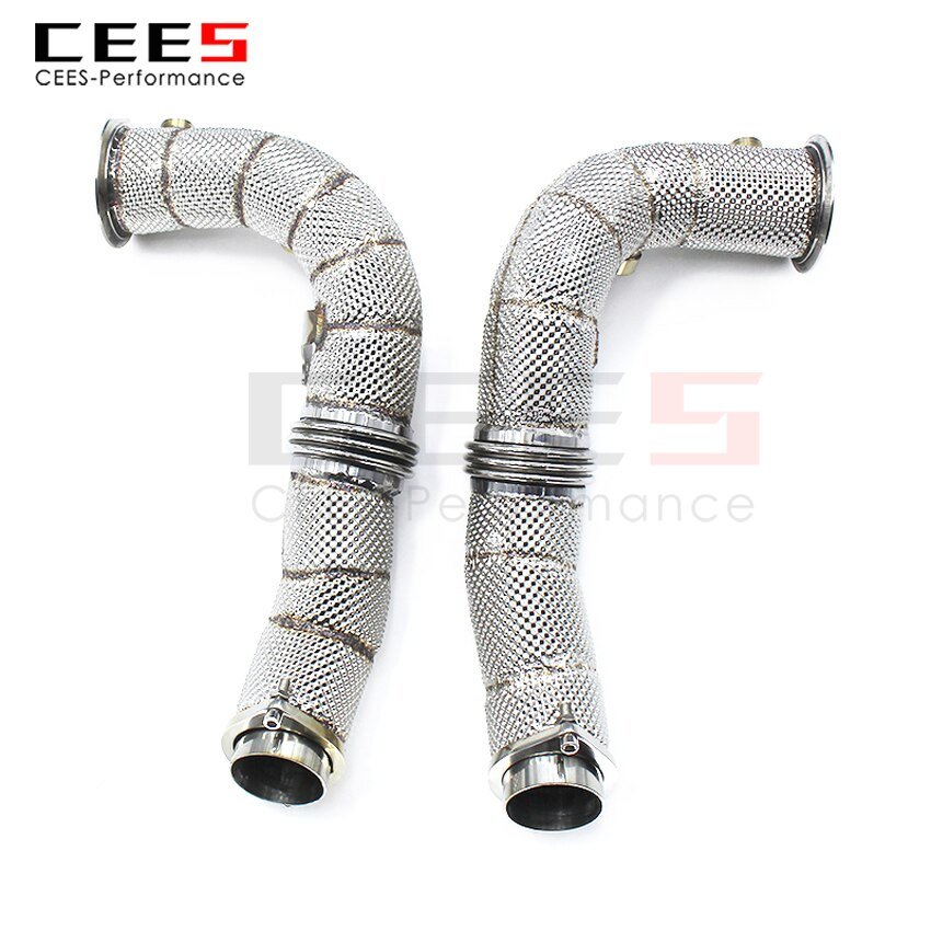 CEES Exhaust System For BMW X6 E71 4.4T Headers With/Without Catalyst Test Pipe Converter High Flow Catted Exhaust Downpipe