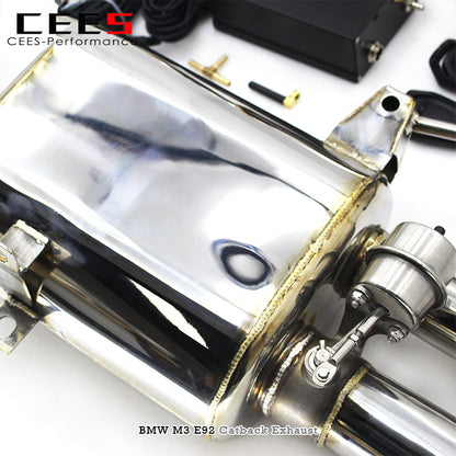 CEES Tuning Performance Stainless Steel Exhaust Pipe Catback Valve Muffler For BMW M3 E92 4.0L 2008-2013 Escape