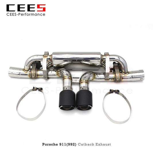 CEES Exhaust Pipe for PORSCHE 911 (992) 3.0T 2019-2023 Stainless Steel Muffler Exhaust System Tuning Performance Catback Exhaust