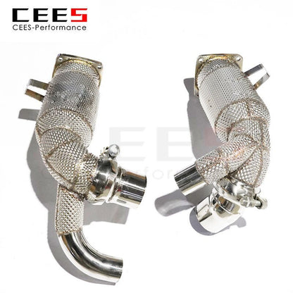 CEES Downpipe for PORSCHE 911/991.2 Carrera 3.0 2011+ Exhaust Pipes SS304 High Performance Exhaust Downpipe Without Catalyst