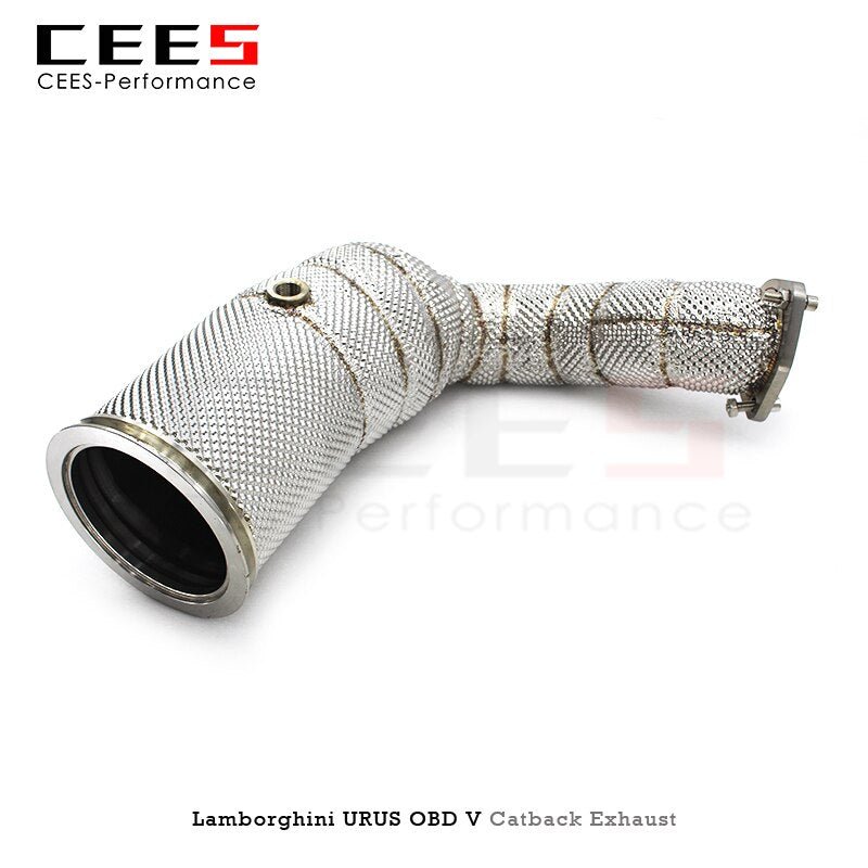 CEES Exhaust Downpipe For Lamborghini URUS 4.0 2018-2019 without catalyst Catless downpipe Stainless Steel Exhaust Manifolds